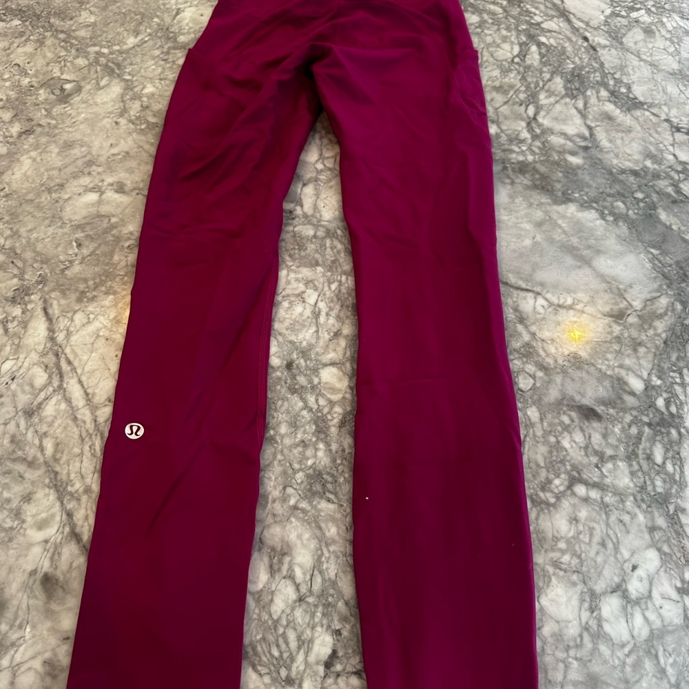 Lululemon Athletica Magenta Leggings